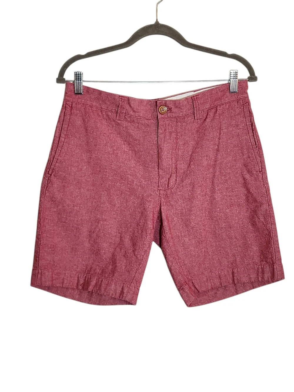J. Crew Red Chambray Shorts Size 31